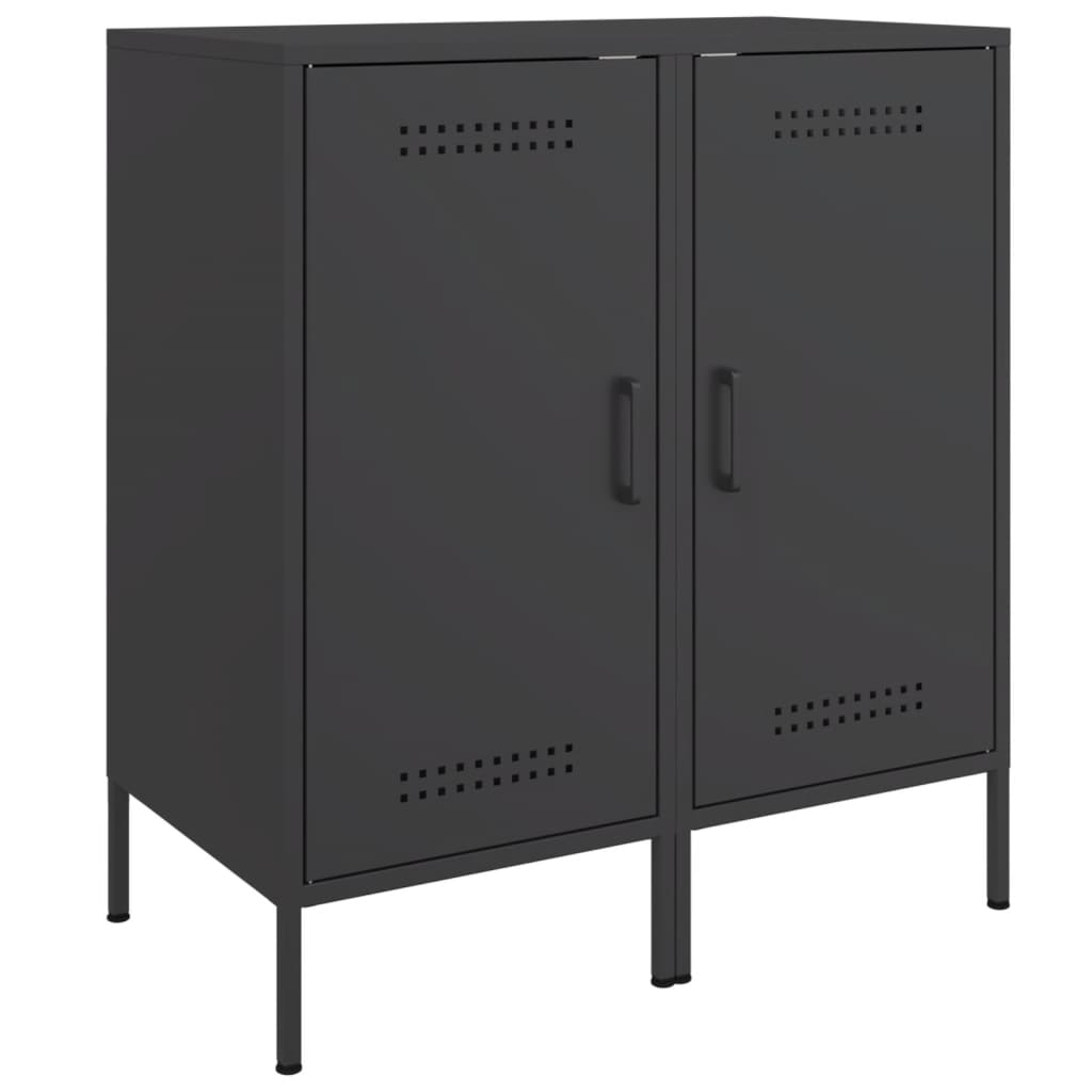 Sideboards 2 Stück schwarz 36x39x79 cm Stahl