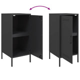 Sideboards 2 Stück schwarz 36x39x79 cm Stahl