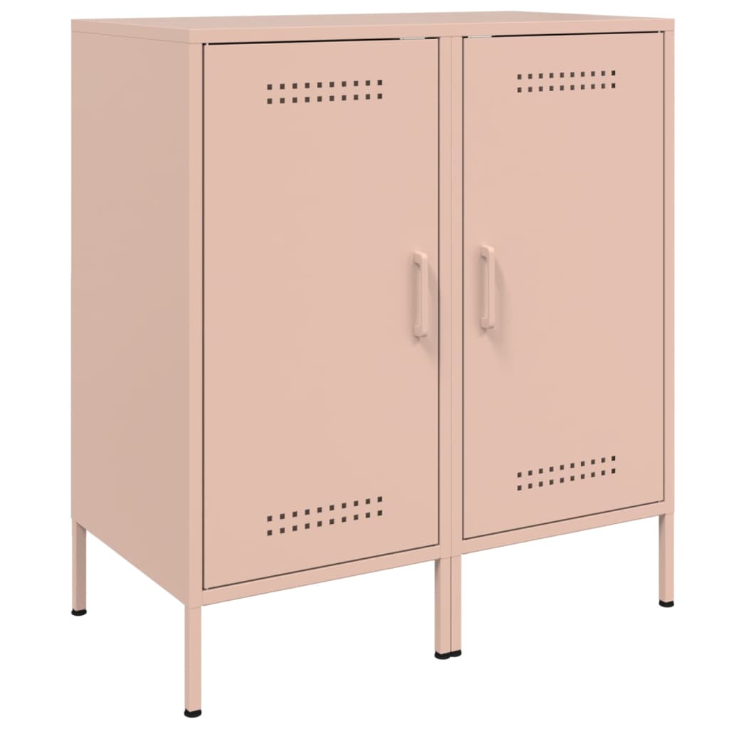 Sideboards 2 Stück rosa 36x39x79 cm Stahl