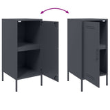 Buffets 2 pcs anthracite 36x39x79 cm acier