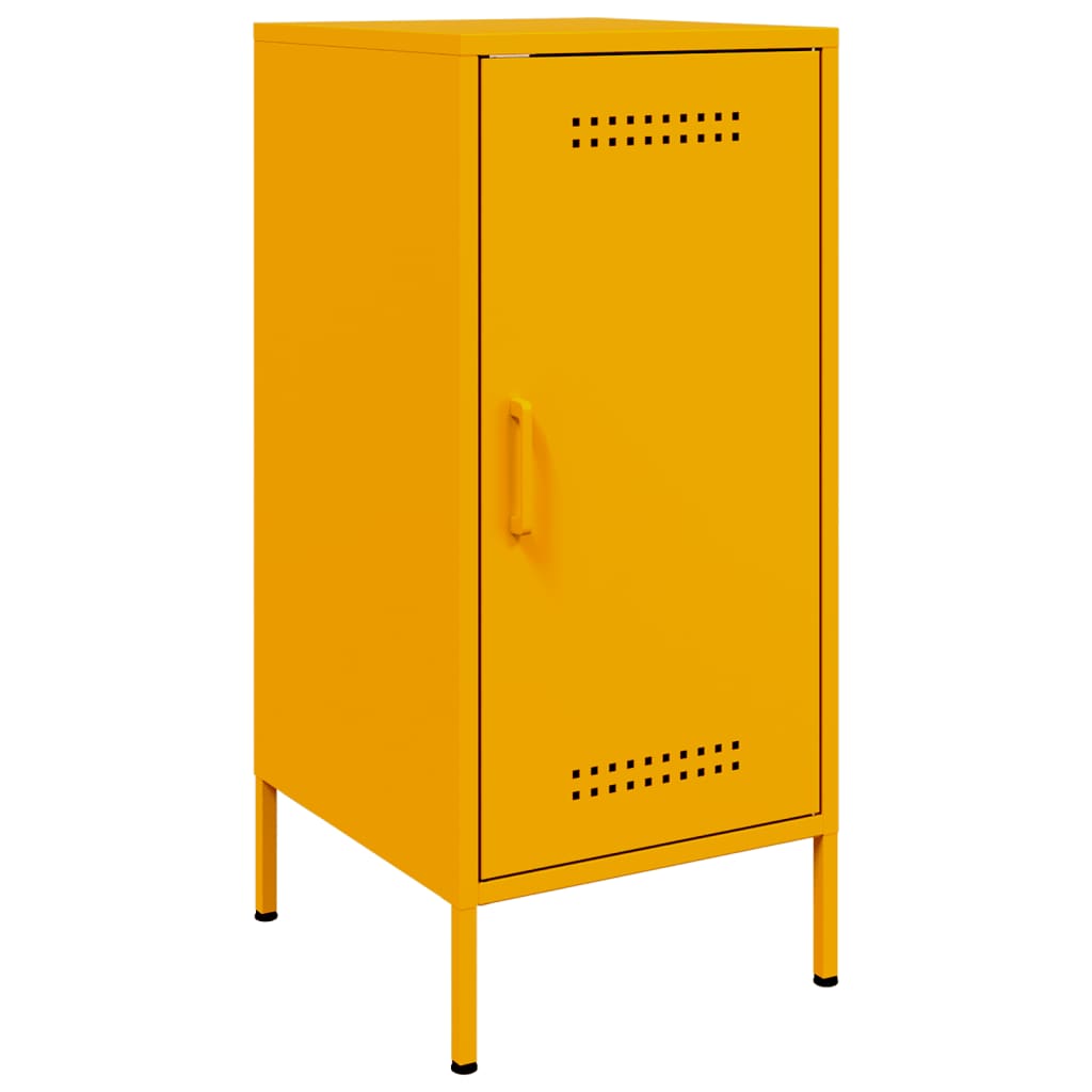 Buffet jaune moutarde 36x39x79 cm acier