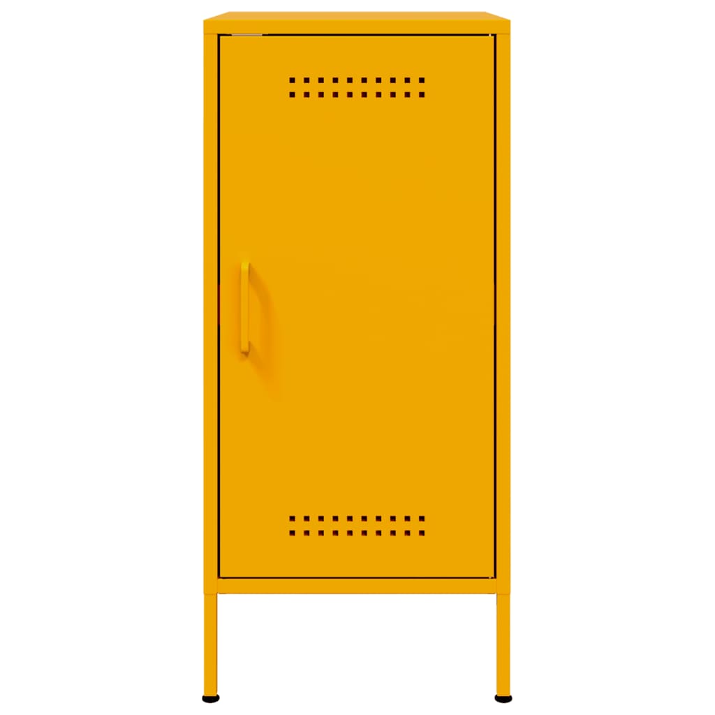 Buffet jaune moutarde 36x39x79 cm acier