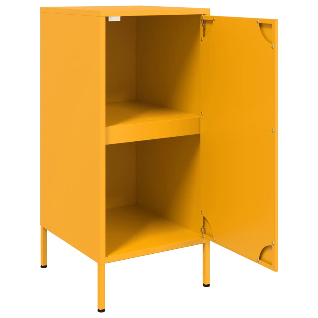 Buffet jaune moutarde 36x39x79 cm acier