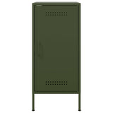 Buffets 2 pcs vert olive 36x39x79 cm acier