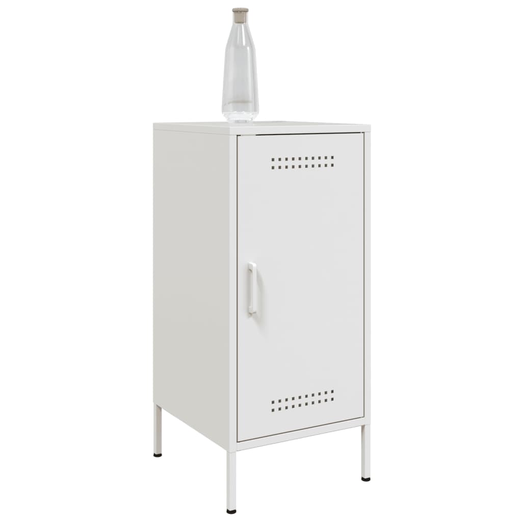 Buffets 2 pcs blanc 36x39x79 cm acier