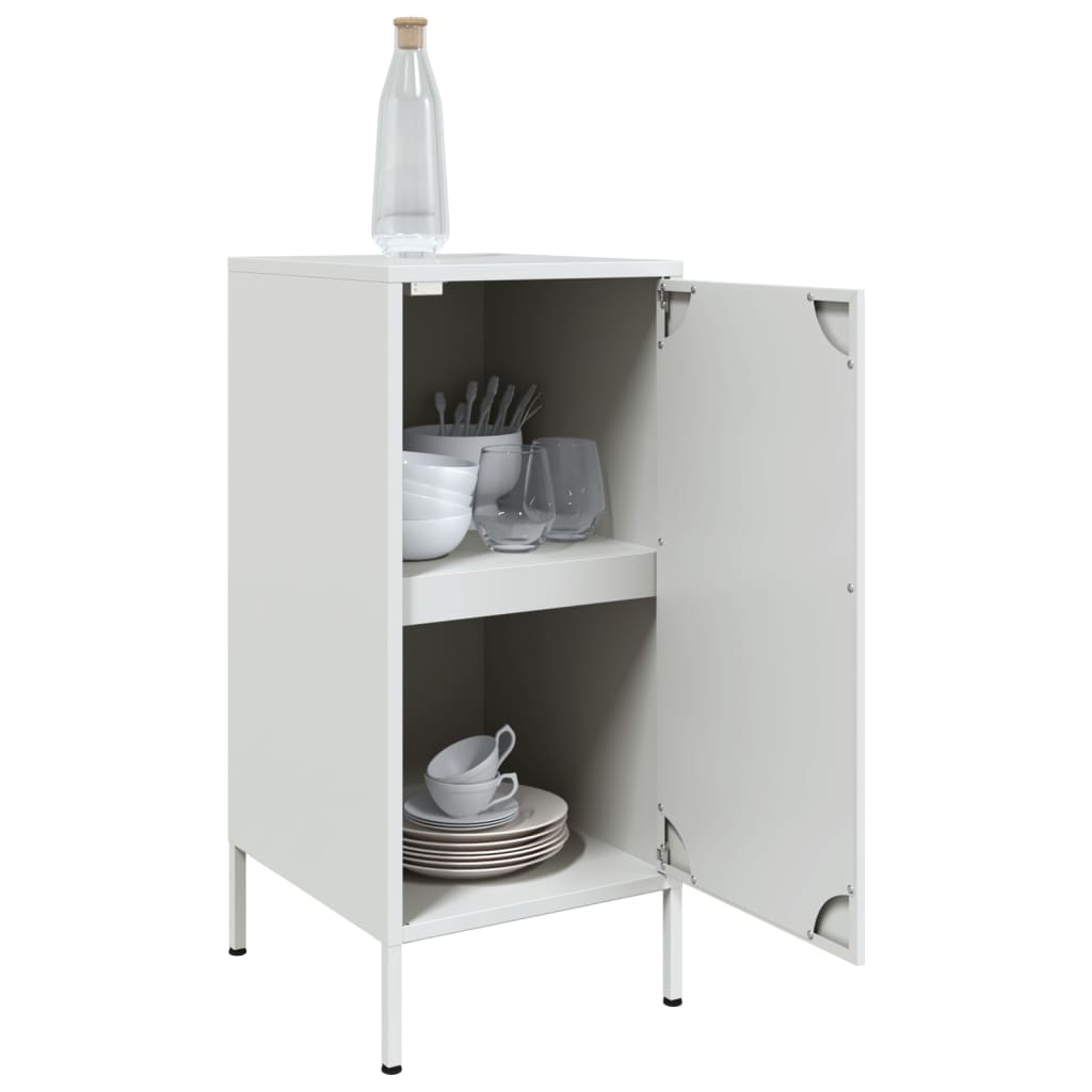 Buffets 2 pcs blanc 36x39x79 cm acier