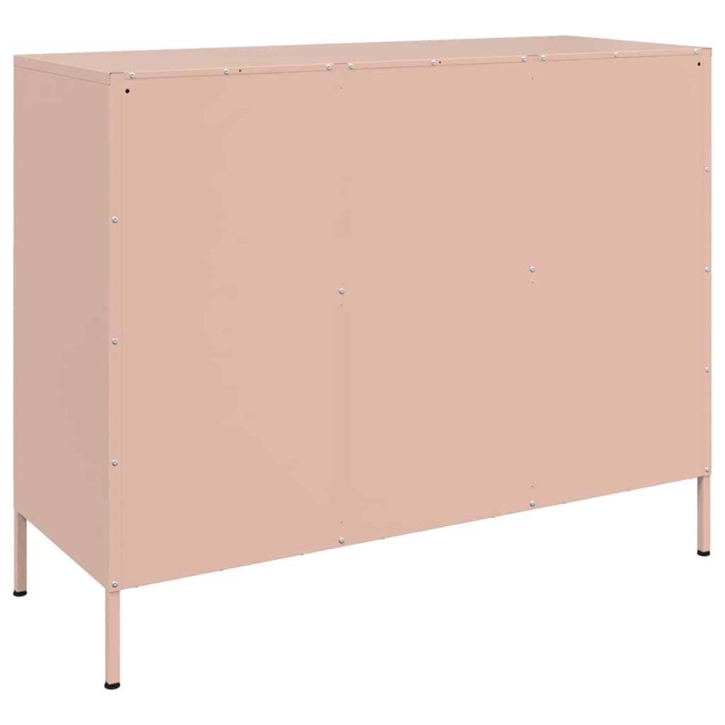 Buffet rose 100,5x39x79 cm acier