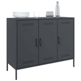 Anthrazitfarbenes Sideboard 100,5x39x79 cm aus Stahl