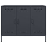 Anthrazitfarbenes Sideboard 100,5x39x79 cm aus Stahl