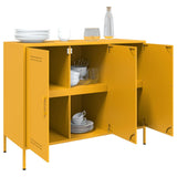 Buffet jaune moutarde 100,5x39x79 cm acier