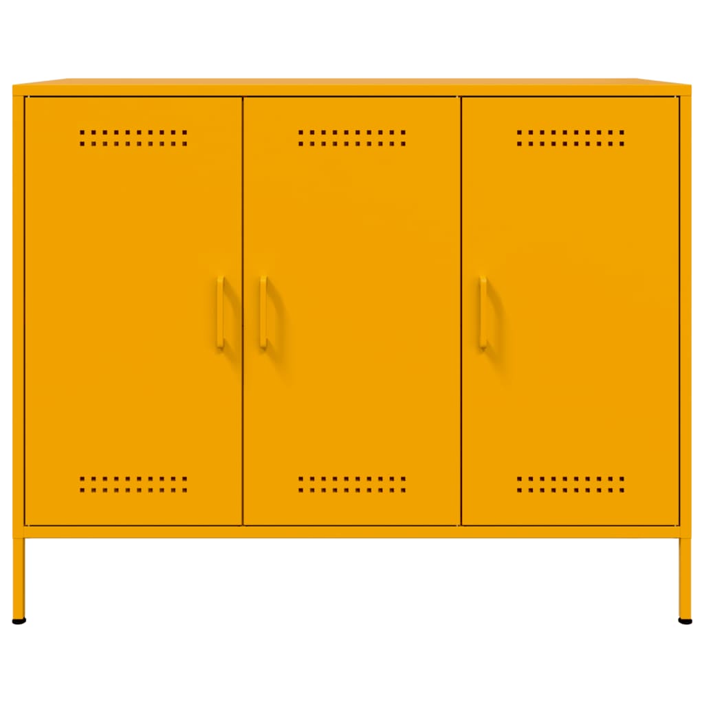 Buffet jaune moutarde 100,5x39x79 cm acier