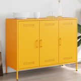 Buffet jaune moutarde 100,5x39x79 cm acier