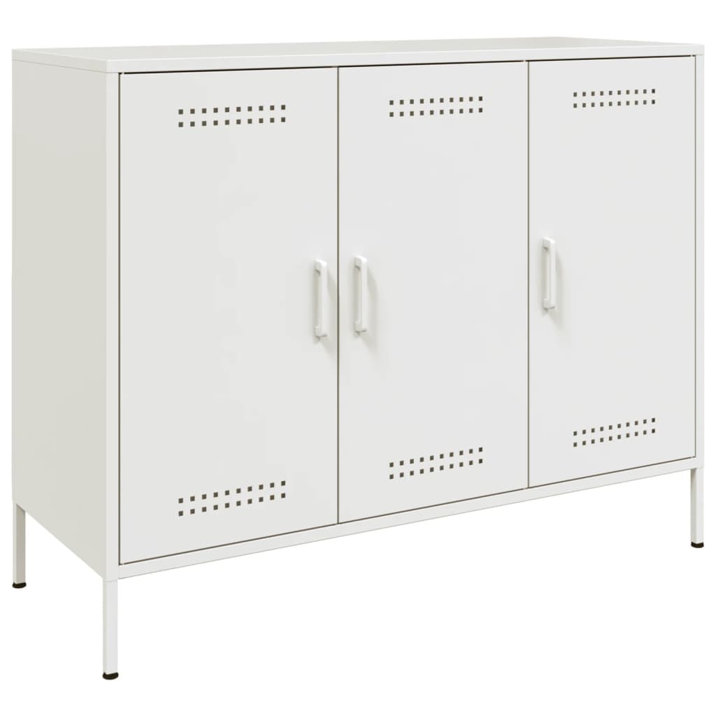 Buffet blanc 100,5x39x79 cm acier