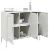 Buffet blanc 100,5x39x79 cm acier