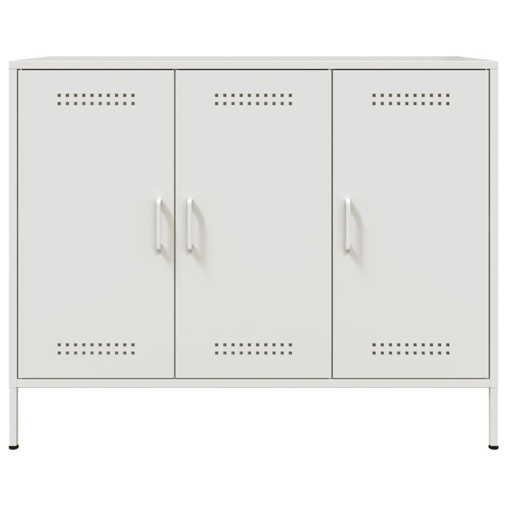 Buffet blanc 100,5x39x79 cm acier