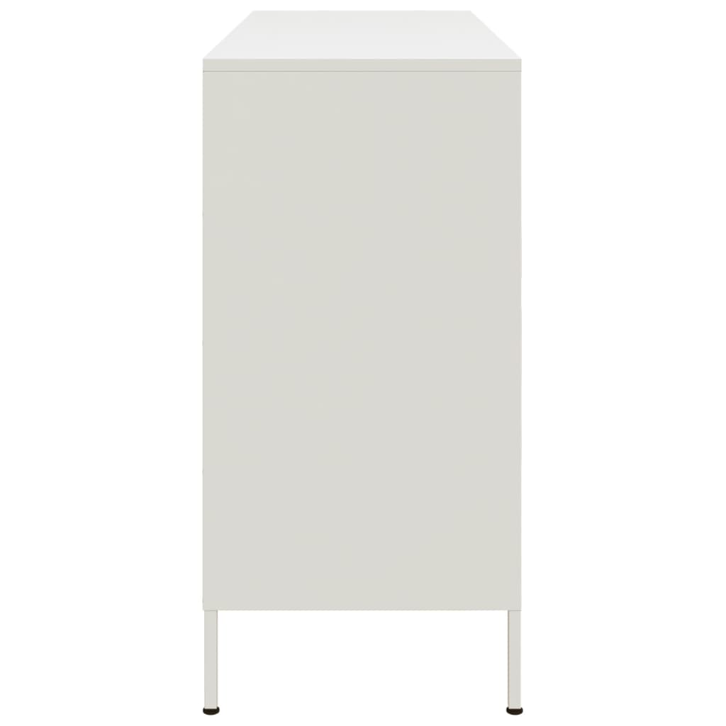 Buffet blanc 100,5x39x79 cm acier