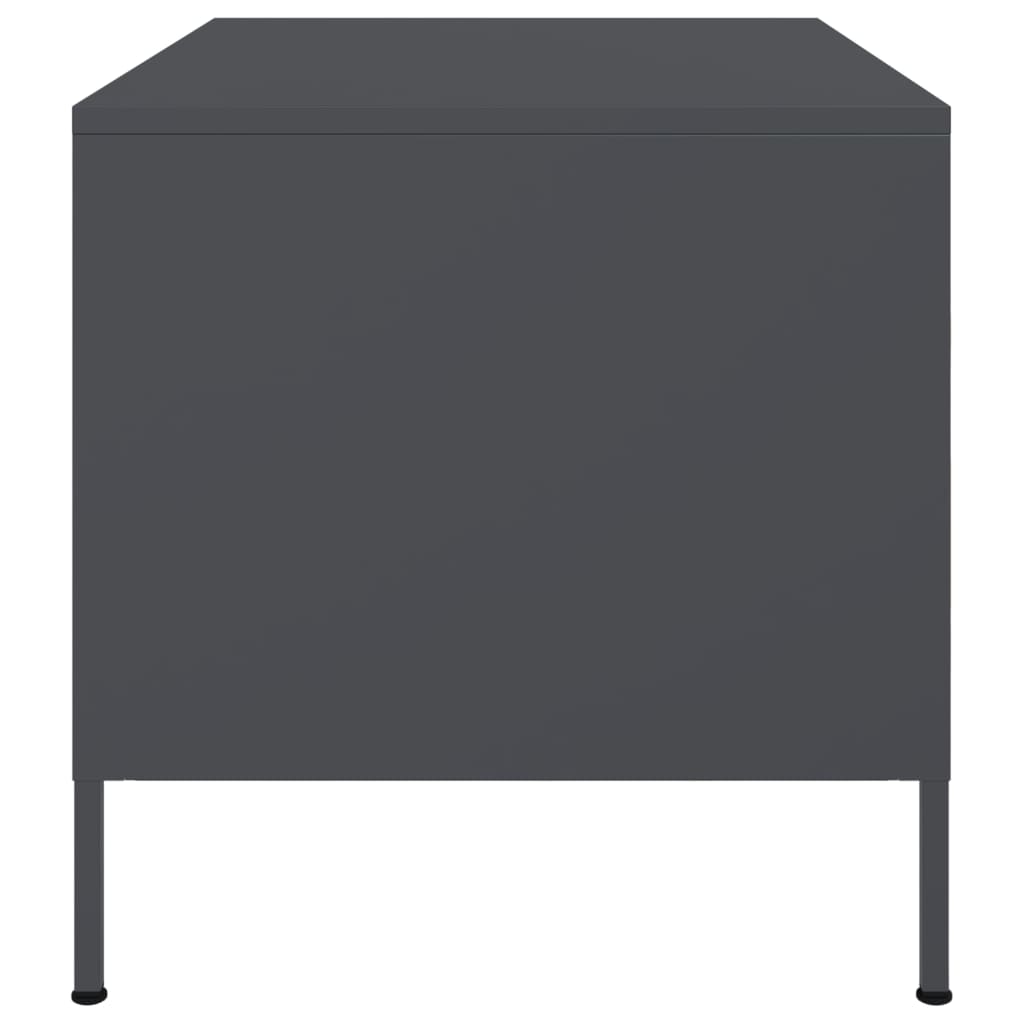 Table basse anthracite 68x50x50,5 cm acier