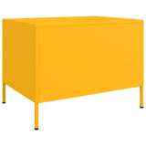 Table basse jaune moutarde 68x50x50,5 cm acier