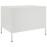 Table basse blanc 68x50x50,5 cm acier