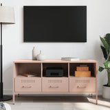 Meuble TV rose 100,5x39x50,5 cm acier