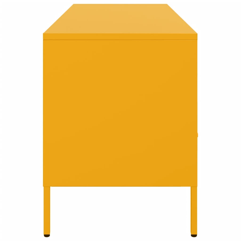 Meuble TV jaune moutarde 100,5x39x50,5 cm acier