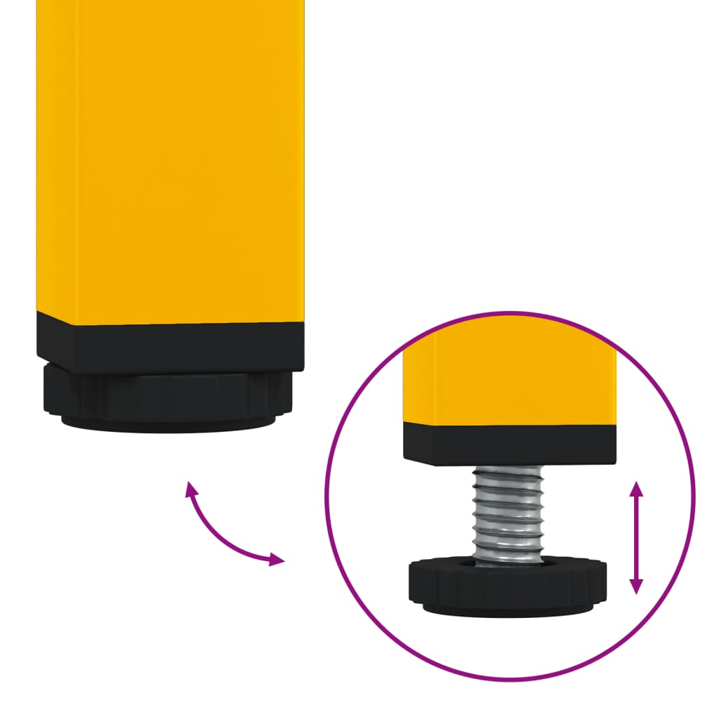 Meuble TV jaune moutarde 100,5x39x50,5 cm acier