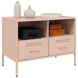 Meuble TV rose 68x39x50,5 cm acier