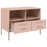 Meubles TV 2 pcs rose 68x39x50,5 cm acier