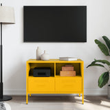 Meuble TV jaune moutarde 68x39x50,5 cm acier