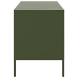 Meuble TV vert olive 68x39x50,5 cm acier