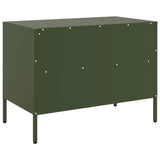 Meuble TV vert olive 68x39x50,5 cm acier