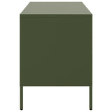 Meubles TV 2 pcs vert olive 68x39x50,5 cm acier