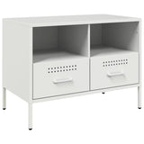 Meuble TV blanc 68x39x50,5 cm acier