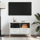 Meuble TV blanc 68x39x50,5 cm acier