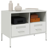 Meuble TV blanc 68x39x50,5 cm acier