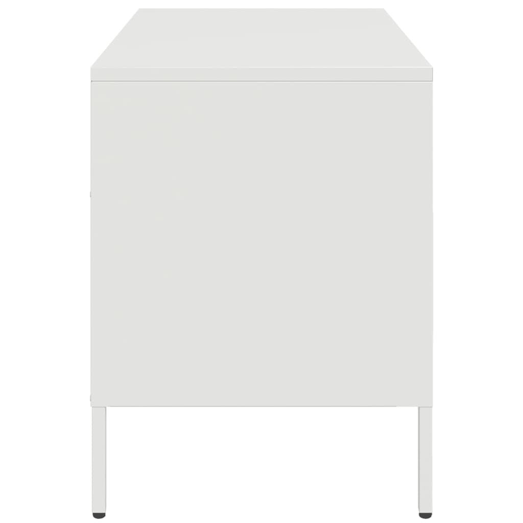 Meuble TV blanc 68x39x50,5 cm acier