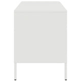 Meuble TV blanc 68x39x50,5 cm acier