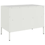 Meuble TV blanc 68x39x50,5 cm acier