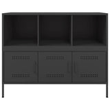 Buffet noir 100,5x39x79 cm acier