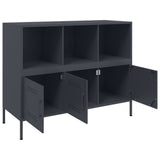 Anthrazitfarbenes Sideboard 100,5x39x79 cm aus Stahl