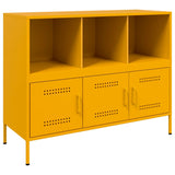 Senfgelbes Sideboard 100,5x39x79 cm aus Stahl