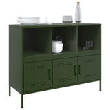 Buffet vert olive 100,5x39x79 cm acier