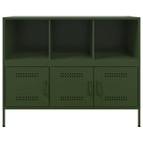 Buffet vert olive 100,5x39x79 cm acier