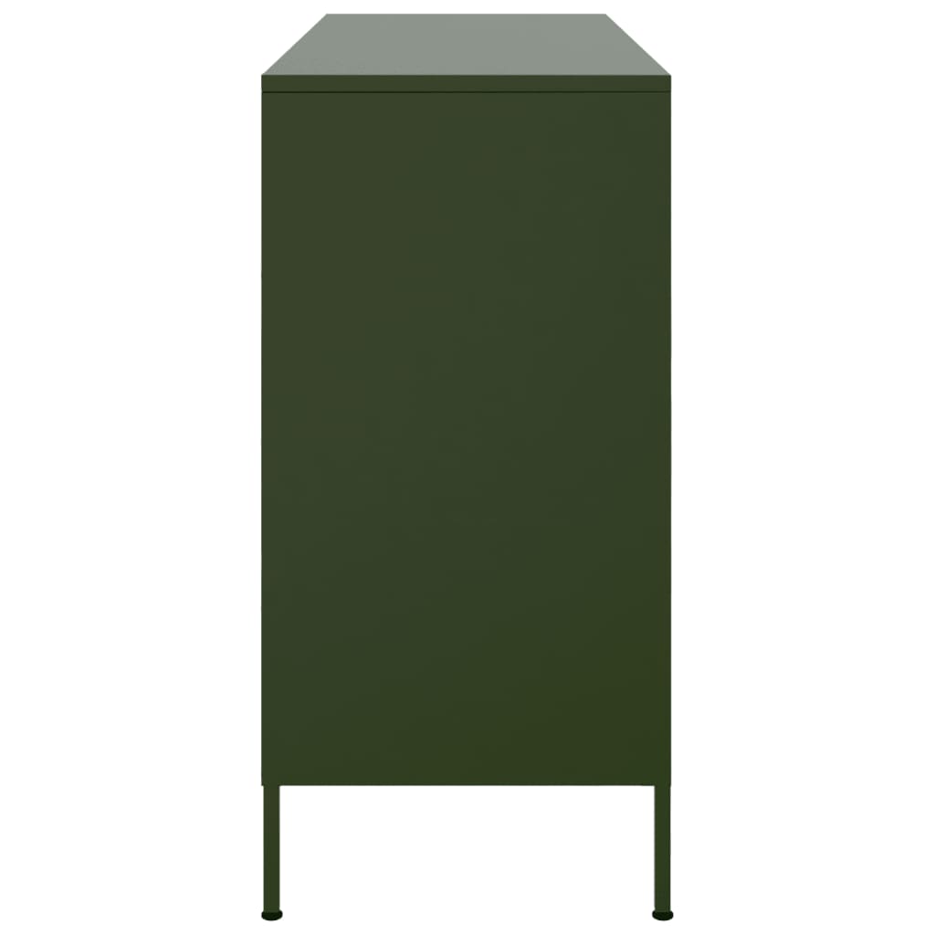 Buffet vert olive 100,5x39x79 cm acier