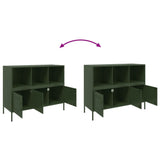 Buffet vert olive 100,5x39x79 cm acier