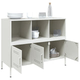 Buffet blanc 100,5x39x79 cm acier