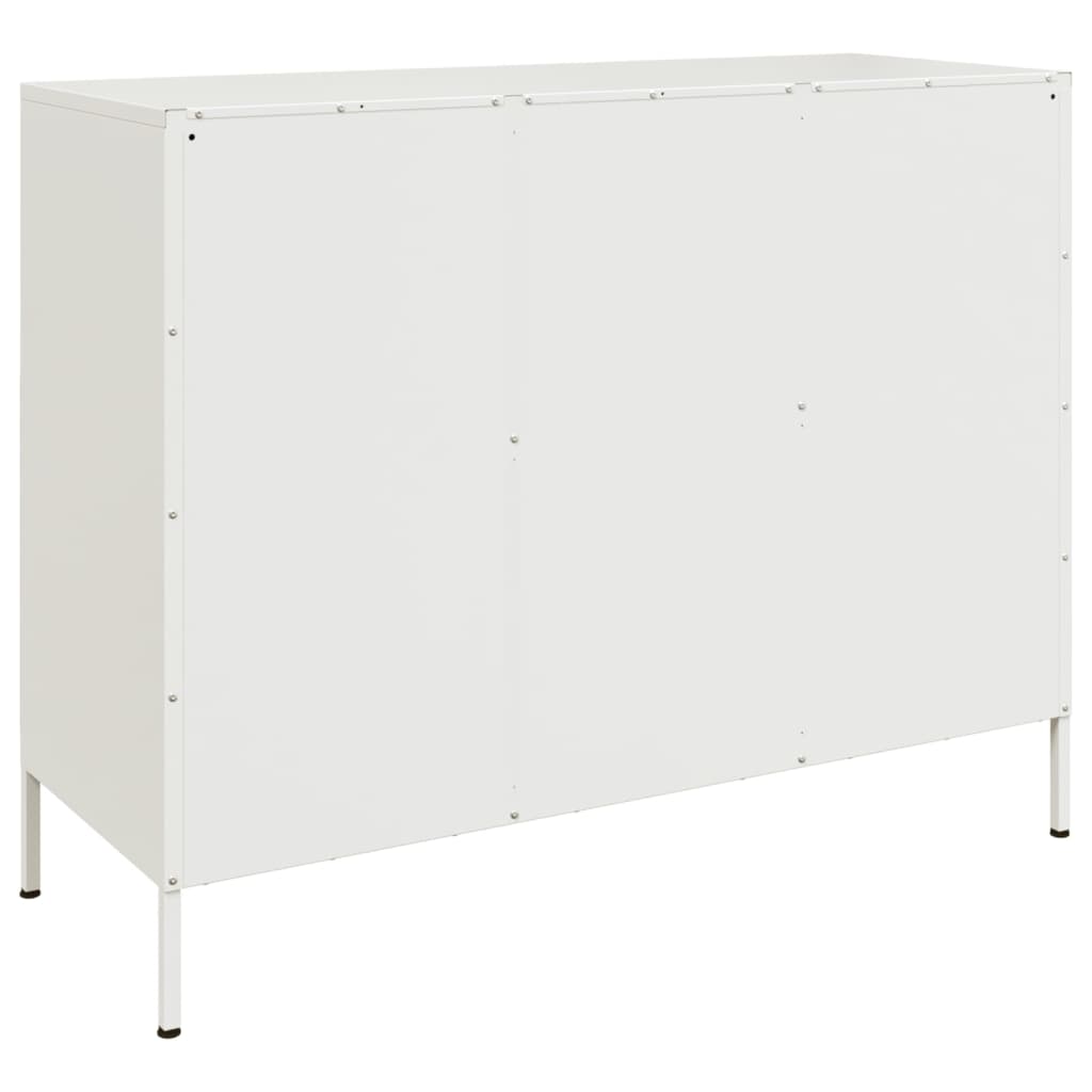 Buffet blanc 100,5x39x79 cm acier