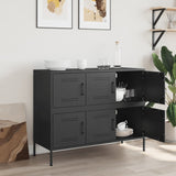 Buffet noir 100,5x39x79 cm acier