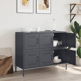 Buffet anthracite 100,5x39x79 cm acier