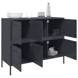 Buffet anthracite 100,5x39x79 cm acier